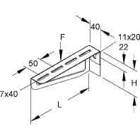 Image of KTAM 200 - Bracket for cable support system 210mm KTAM 200