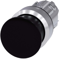 Image of 3SU1050-1AD10-0AA0 - Mushroom-button actuator black IP68 3SU1050-1AD10-0AA0