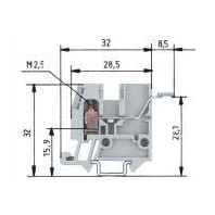 Image of WKM 2,5F1/15/VO (100 Stück) - Feed-through terminal block 5mm 24A WKM 2,5F1/15/VO