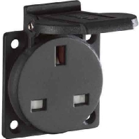 Image of BS13630 - Socket outlet british standard black BS13630