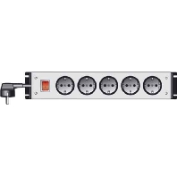 Image of 5000S/6 si/sw - Socket outlet strip silver 5000S/6 si/sw