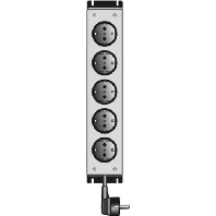 Image of 5000/3 si/sw - Socket outlet strip silver 5000/3 si/sw