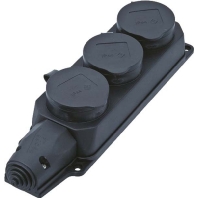 Image of 381.109 - Socket outlet strip black 381.109