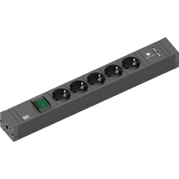 Image of 420.0021 - Socket outlet strip black 420.0021