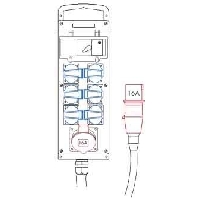 Image of 53681 - CEE-Socket combination portable IP44 53681