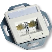 Image of CAXESD-S0202-C001 - RJ45 8(8) Data outlet Cat.6 white CAXESD-S0202-C001