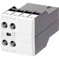 Image of DILM32-XHI02 - Auxiliary contact block 0 NO/2 NC DILM32-XHI02