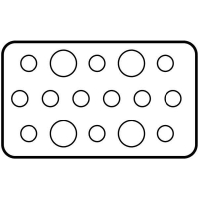 Image of F3A-4 - Cable screw gland plate for enclosure F3A-4