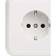 Image of 205020 - Socket outlet protective contact white 205020