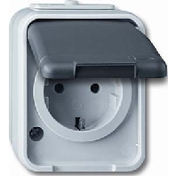 Image of 445009 - Socket outlet protective contact grey 445009