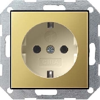 Image of 0453614 - Socket outlet protective contact brass 0453614