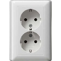 Image of 079003 - Socket outlet protective contact white 079003