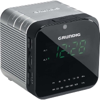 Image of FM Wekkerradio Grundig Sonoclock 590 Middengolf, FM Zilver, Zwart