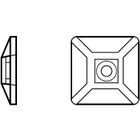 Image of HellermannTyton 151-28449 MB4CA/S/-N66-NA-C1 Bevestigingssokkel Zelfklevend, Schroefbaar Transparant 100 stuks