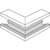 Image of BA1308.3 - Outer corner for wall duct 133x66mm BA1308.3