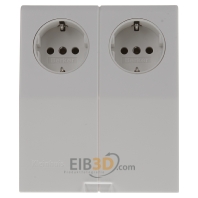 Image of 1886.3.3 - Socket outlet protective contact white 1886.3.3