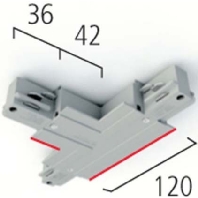 Image of EUE 32 ws-555132141 - Coupler/connector T-shape for luminaires EUE 32 ws-555132141