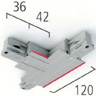 Image of EUE 34 ws-555132151 - Coupler/connector T-shape for luminaires EUE 34 ws-555132151