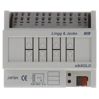 Image of J4F6H - Sunblind actuator for bus system 4-ch J4F6H