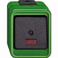 Image of 375977 - Push button 1 change-over contact green 375977