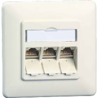 Image of TN C6Amod-3UP-180rw - RJ45 8(8) Data outlet 6A (IEC) white TN C6Amod-3UP-180rw