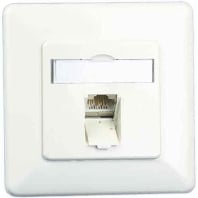 Image of TN E-DATC6-1UP-rws - RJ45 8(8) Data outlet Cat.6 white TN E-DATC6-1UP-rws