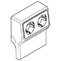 Image of 12614181410 - 2x socket outlet box for skirting duct 12614181410