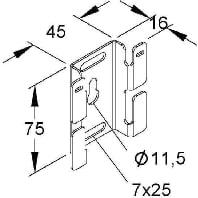 Image of GRMB 50 (20 Stück) - Mounting material for cable tray GRMB 50