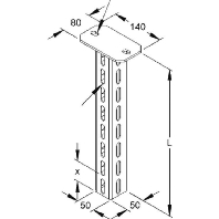 Image of HU 5050/300 - Ceiling profile for cable tray 300mm HU 5050/300