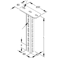 Image of HU 6040/250 E3 - Ceiling profile for cable tray 250mm HU 6040/250 E3