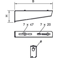 Image of MWAM 12 31 FS - Bracket for cable support system 310mm MWAM 12 31 FS