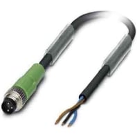 Image of SAC-3P-M 8MS/5,0-PUR - Sensor-actuator patch cord 5m SAC-3P-M 8MS/5,0-PUR