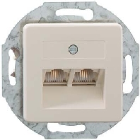 Image of IAE/UAE 2x8 (4) Up50 - 2x RJ45 8(4) Data outlet Cat.3 white IAE/UAE 2x8 (4) Up50