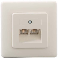 Image of IAE/UAE 8/8(4/4) Up - 2x RJ45 8(4) Data outlet Cat.3 white IAE/UAE 8/8(4/4) Up