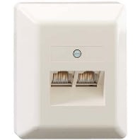 Image of UAE 2x8(8) Ap - 2x RJ45 8(8) Data outlet Cat.3 white UAE 2x8(8) Ap