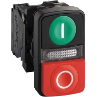 Image of XB5AW73731M5 - Complete push button red/green XB5AW73731M5