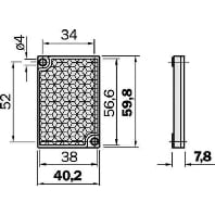 Image of PL40A - Rectangular reflector for light barrier PL40A