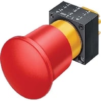 Image of 3SB3000-1TA20 - Mushroom-button actuator red IP66 3SB3000-1TA20