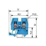 Image of WKM 2,5/15 BLAU/V0 (100 Stück) - Feed-through terminal block WKM 2,5/15 BLAU/V0