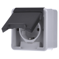 Image of 044030 - Socket outlet protective contact grey 044030