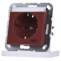 Image of 047402 - Socket outlet protective contact red 047402