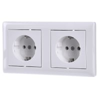 Image of 079303 - Socket outlet protective contact white 079303