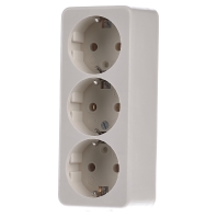 Image of 10 S 23 L - Socket outlet strip cream white 10 S 23 L