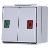 Image of 639 W - Push button 2 change-over contacts grey 639 W