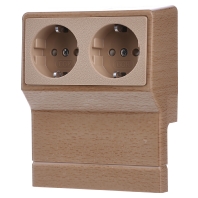 Image of SKL-DS DBU - 2x socket outlet box for skirting duct SKL-DS DBU