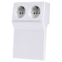 Image of 12614781510 - 2x socket outlet box for skirting duct 12614781510