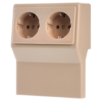 Image of 12624791150 - 2x socket outlet box for skirting duct 12624791150