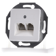 Image of IAE/UAE8/8/(4/4)Up50 - 2x RJ45 8(4) Data outlet Cat.3 white IAE/UAE8/8/(4/4)Up50