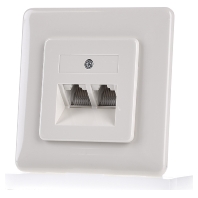 Image of UAE 8/8(8/8) Up - 2x RJ45 8(8) Data outlet Cat.3 white UAE 8/8(8/8) Up