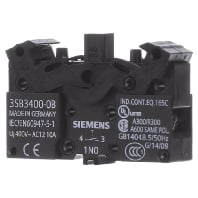 Image of 3SB3400-0B - Auxiliary contact block 1 NO/0 NC 3SB3400-0B